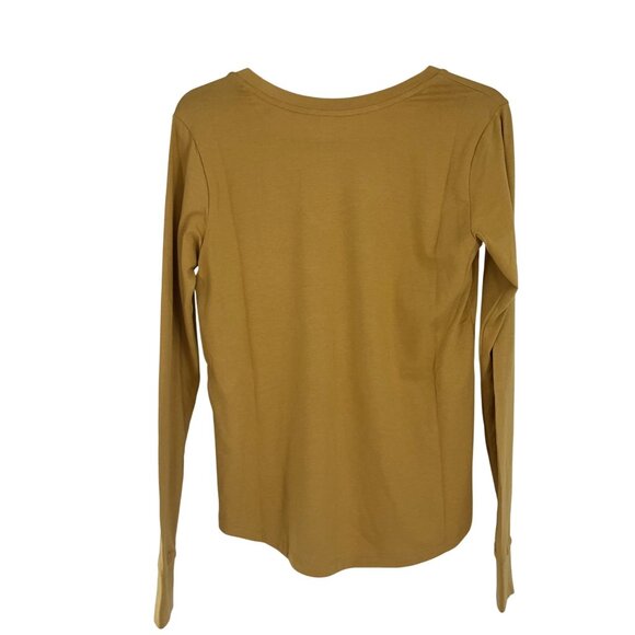 Universal Standard Womens Long Sleeve V-Neck Tee In Honey Mustard 4XS 00 - Picture 8 of 10